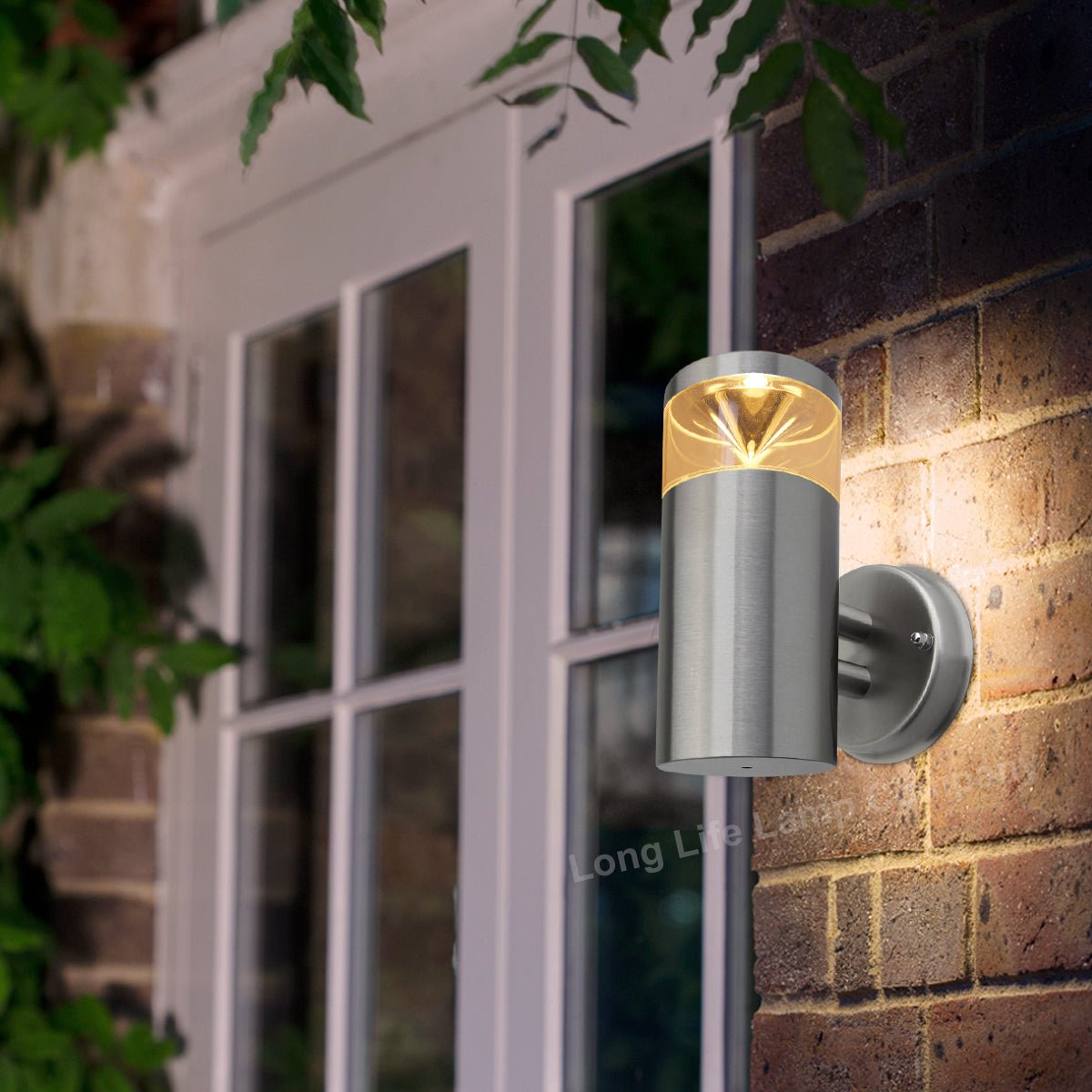 Modern Outdoor Wall Light Clear Diffuser Stainless Steel - Energy Light Bulbs - Free delivery on all orders