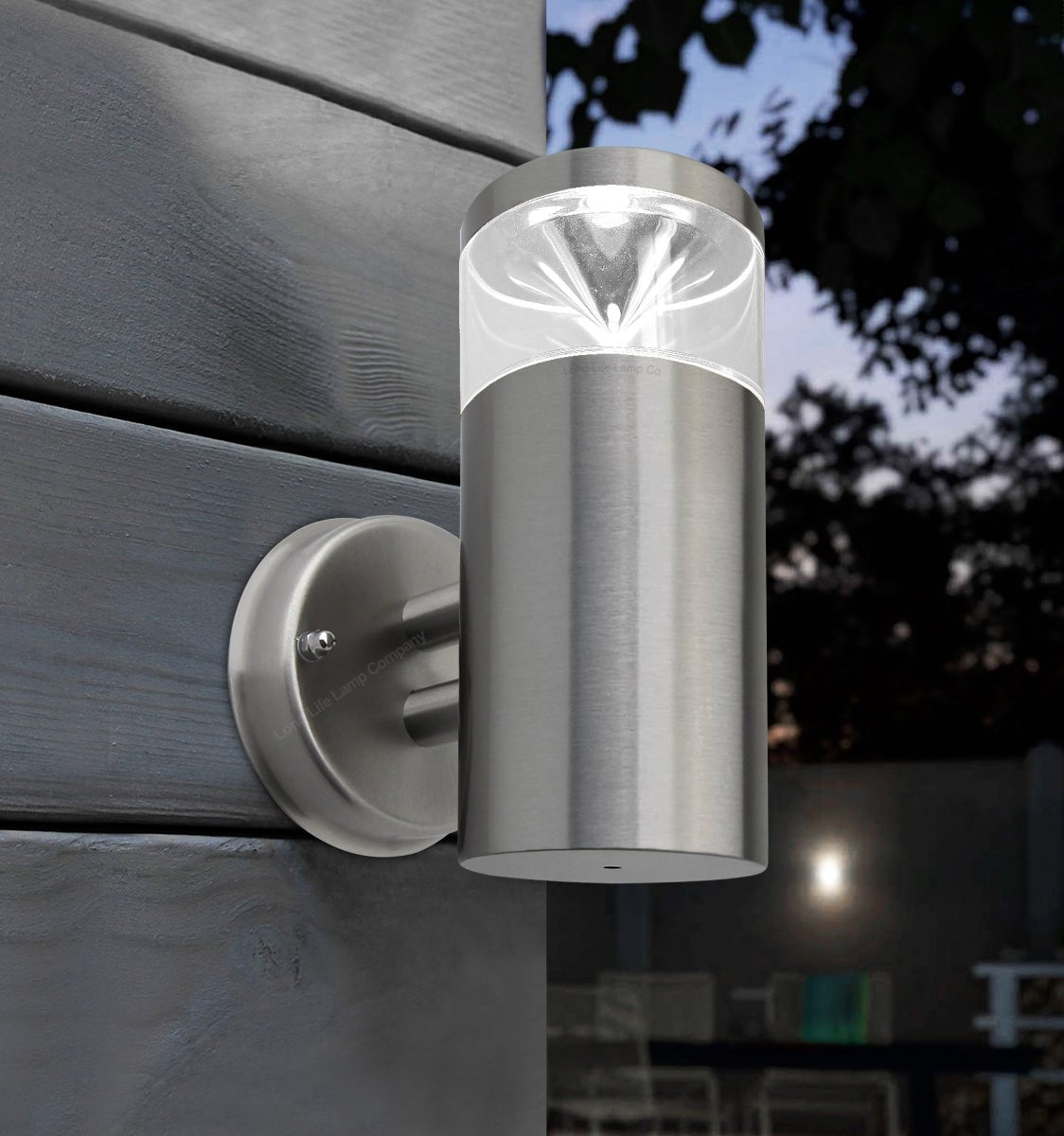 Modern Outdoor Wall Light Clear Diffuser Stainless Steel - Energy Light Bulbs - Free delivery on all orders