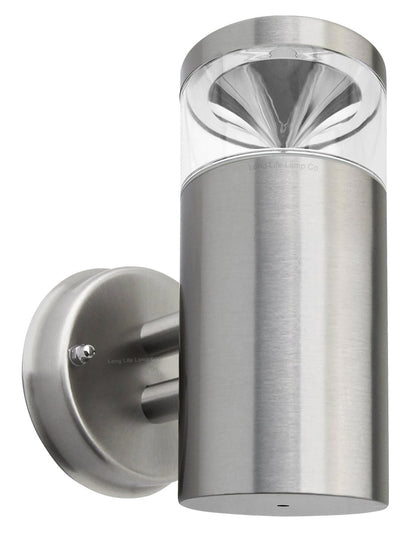 Modern Outdoor Wall Light Clear Diffuser Stainless Steel - Energy Light Bulbs - Free delivery on all orders