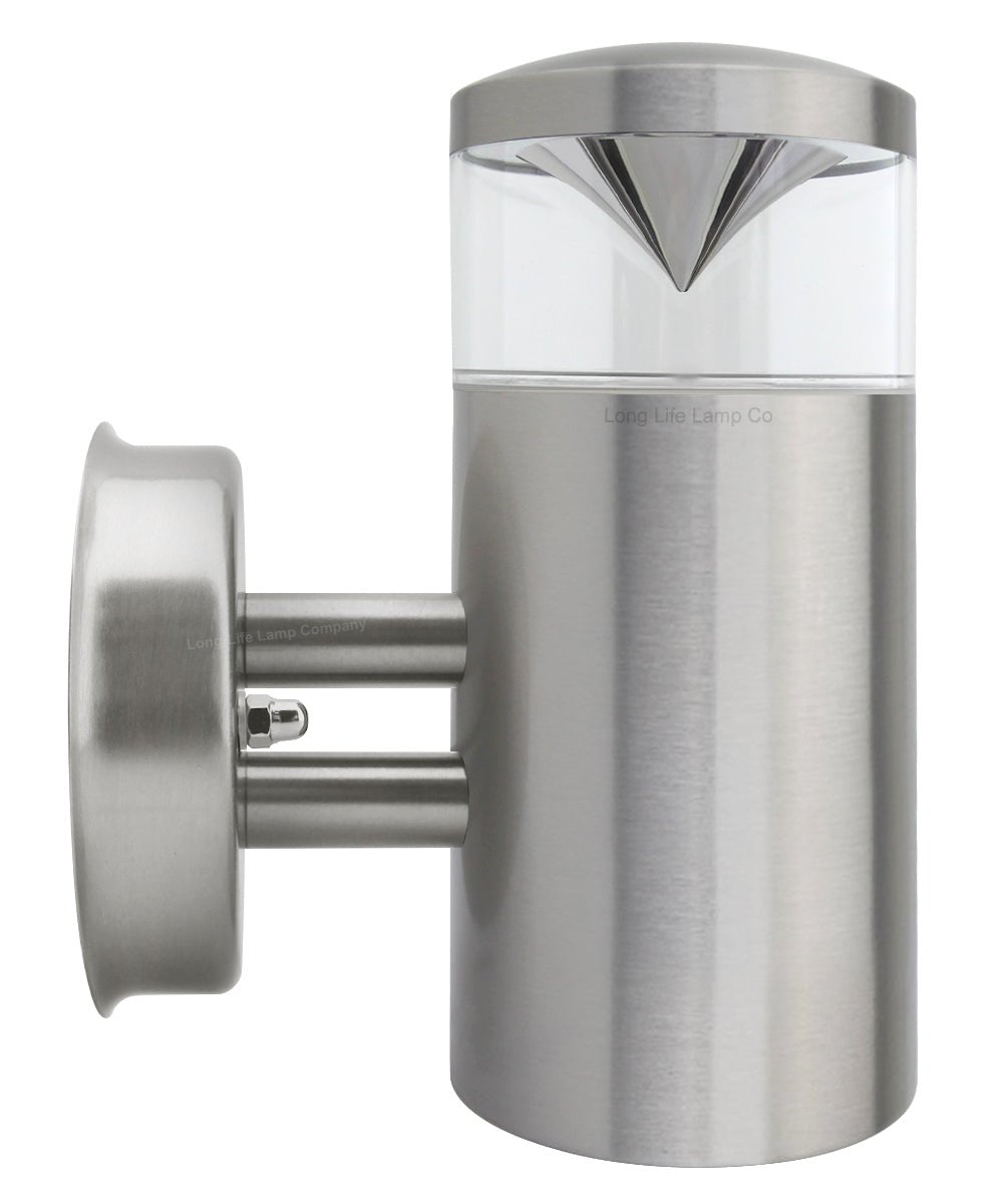 Modern Outdoor Wall Light Clear Diffuser Stainless Steel - Energy Light Bulbs - Free delivery on all orders