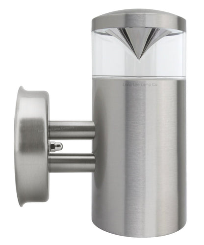 Modern Outdoor Wall Light Clear Diffuser Stainless Steel - Energy Light Bulbs - Free delivery on all orders
