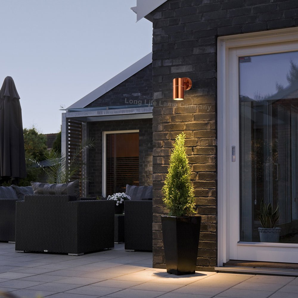 Modern Outdoor Wall Light Copper Finish IP65 - Energy Light Bulbs - Free delivery on all orders