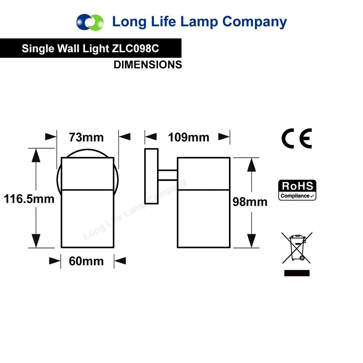 Modern Outdoor Wall Light Copper Finish IP65 - Energy Light Bulbs - Free delivery on all orders