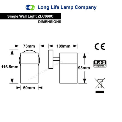 Modern Outdoor Wall Light Copper Finish IP65 - Energy Light Bulbs - Free delivery on all orders