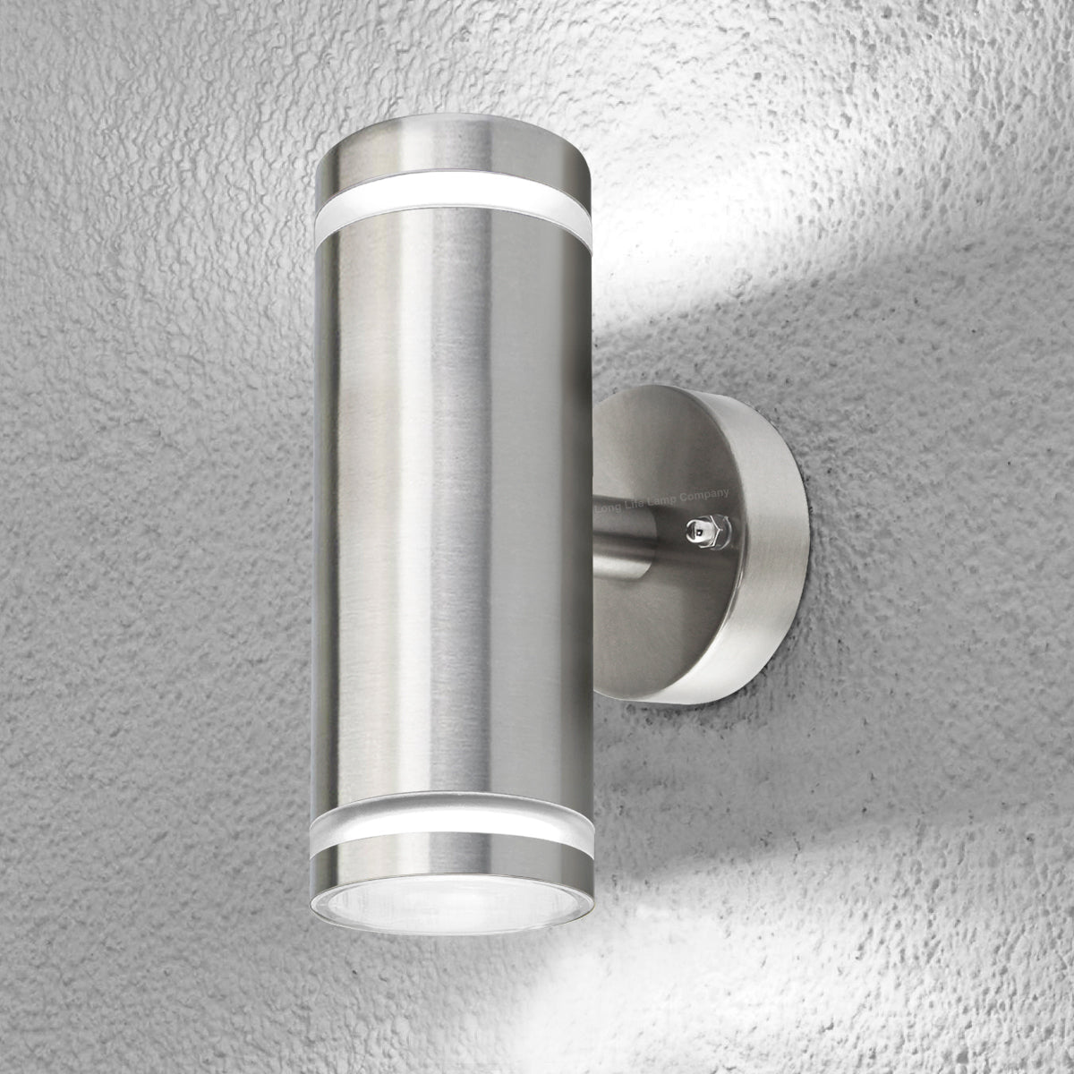 Modern Outdoor Wall Light Up Down IP65 Stainless Steel Clear Diffuser ZLC308 - Free delivery on all orders