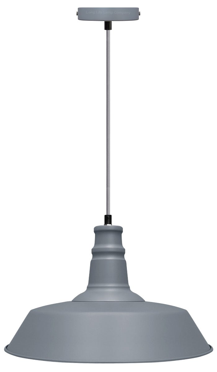 Modern Pendant Ceiling Light Grey Shade - Energy Light Bulbs - Free delivery on all orders