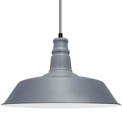 Modern Pendant Ceiling Light Grey Shade - Energy Light Bulbs - Free delivery on all orders