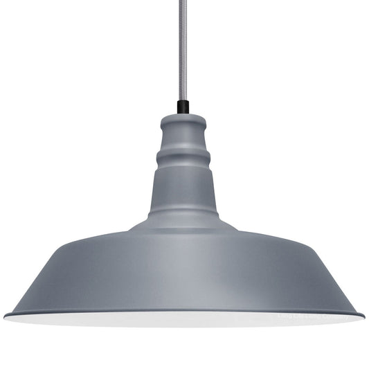 Modern Pendant Ceiling Light Grey Shade - Energy Light Bulbs - Free delivery on all orders