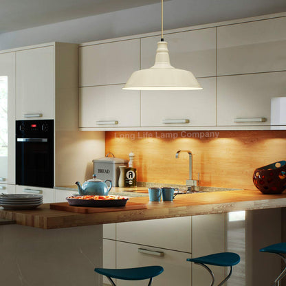Modern Pendant Ceiling Light Shade Cream Colour - Energy Light Bulbs - Free delivery on all orders