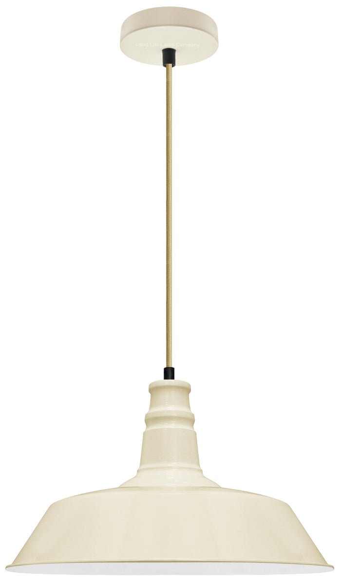 Modern Pendant Ceiling Light Shade Cream Colour - Energy Light Bulbs - Free delivery on all orders