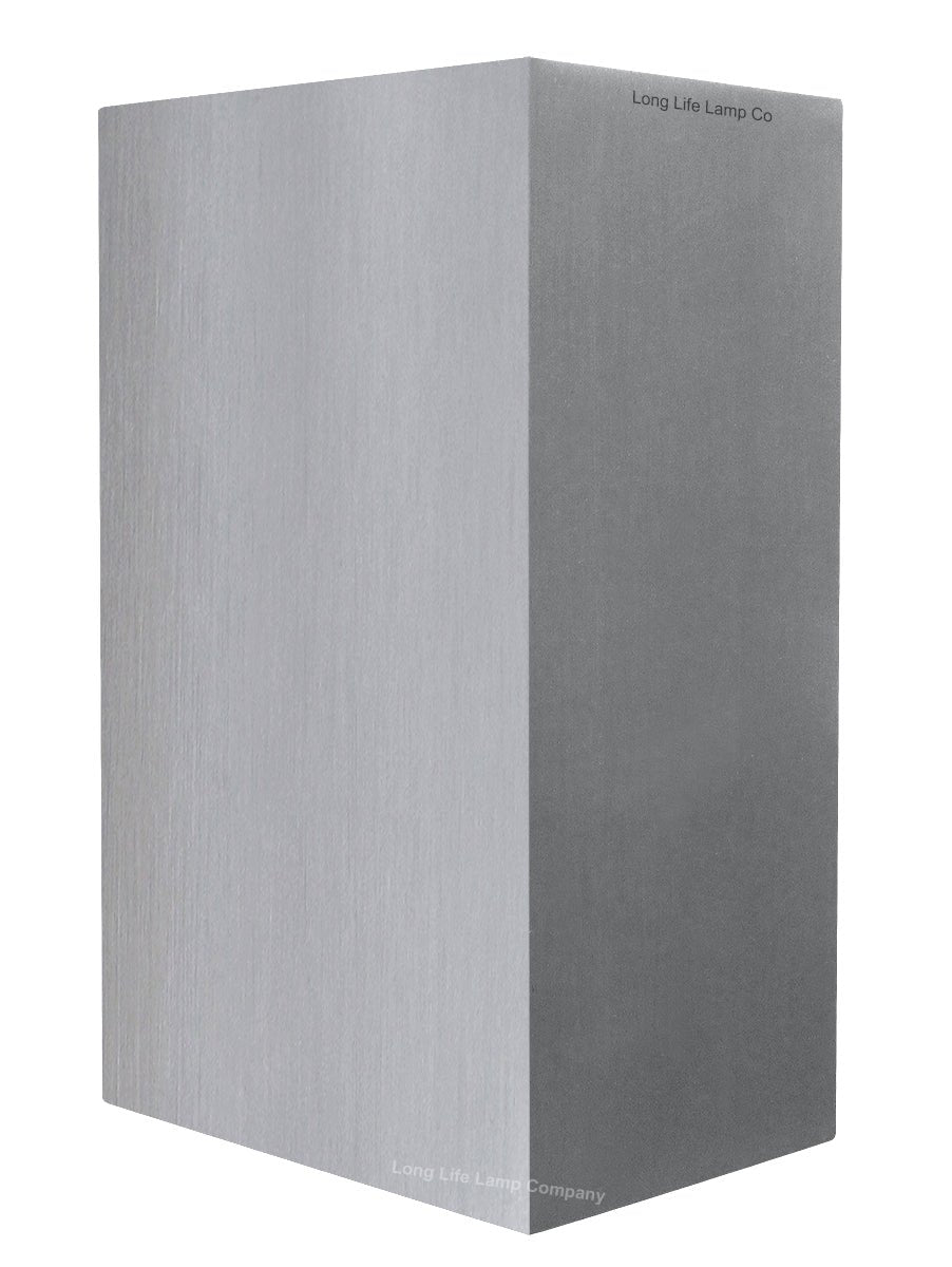 Modern Rectangular Up Down Aluminium Finish Outdoor Wall Light Fixture GU10 - Energy Light Bulbs - Free delivery on all orders