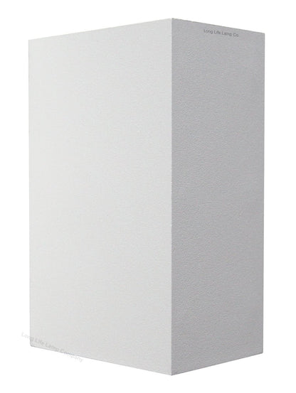 Modern Rectangular Up Down Matt White Outdoor Wall Light - Energy Light Bulbs - Free delivery on all orders