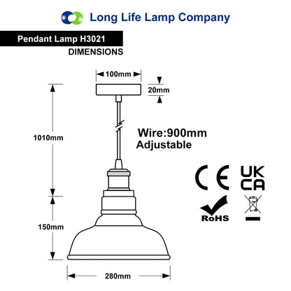 Modern Retro Ceiling Clear Glass Pendant Lamp H3021 - Free delivery on all orders