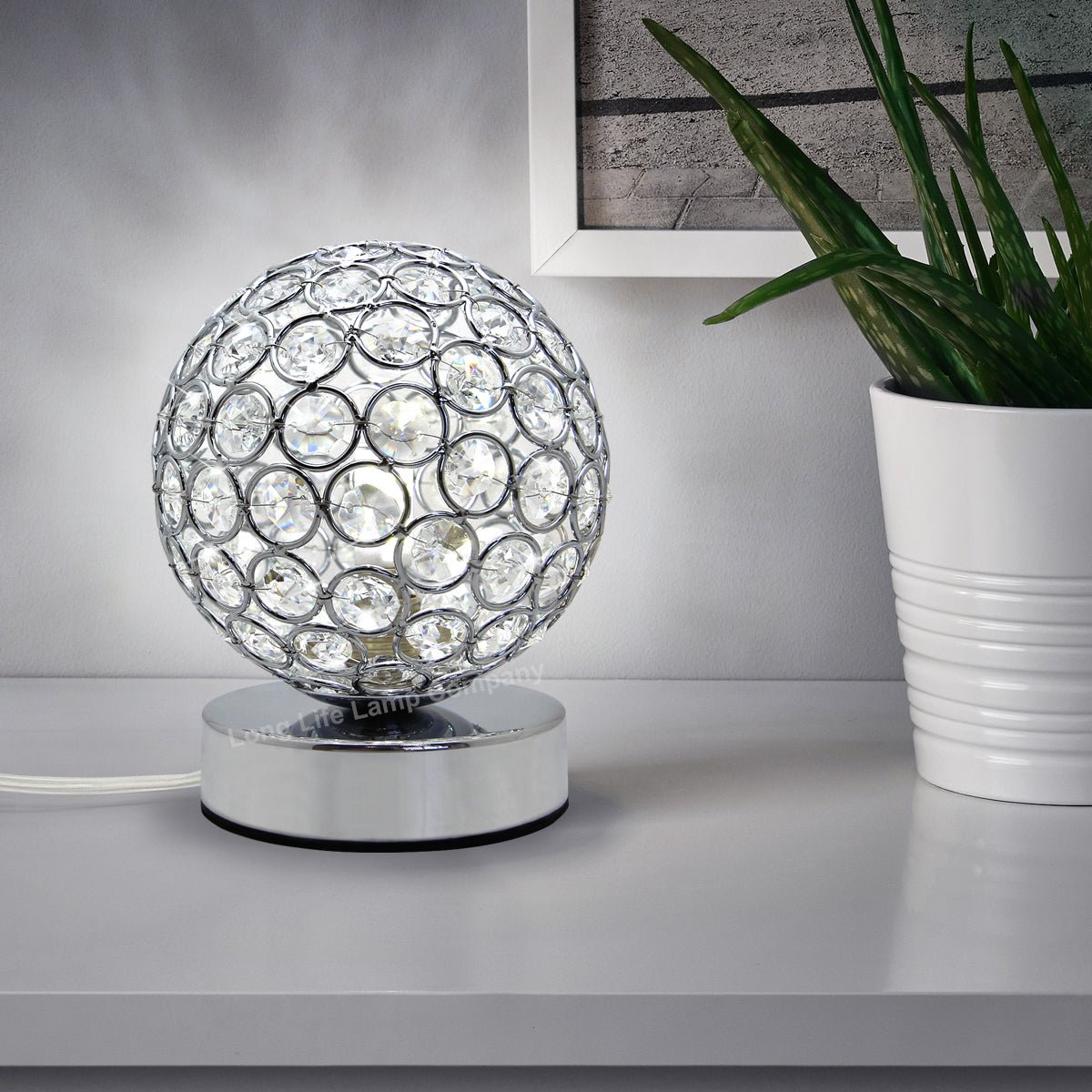 Modern Retro Crystal Ball Table Lamp M0244 with G9 LED WW/CW/Red/Blue - Free delivery on all orders