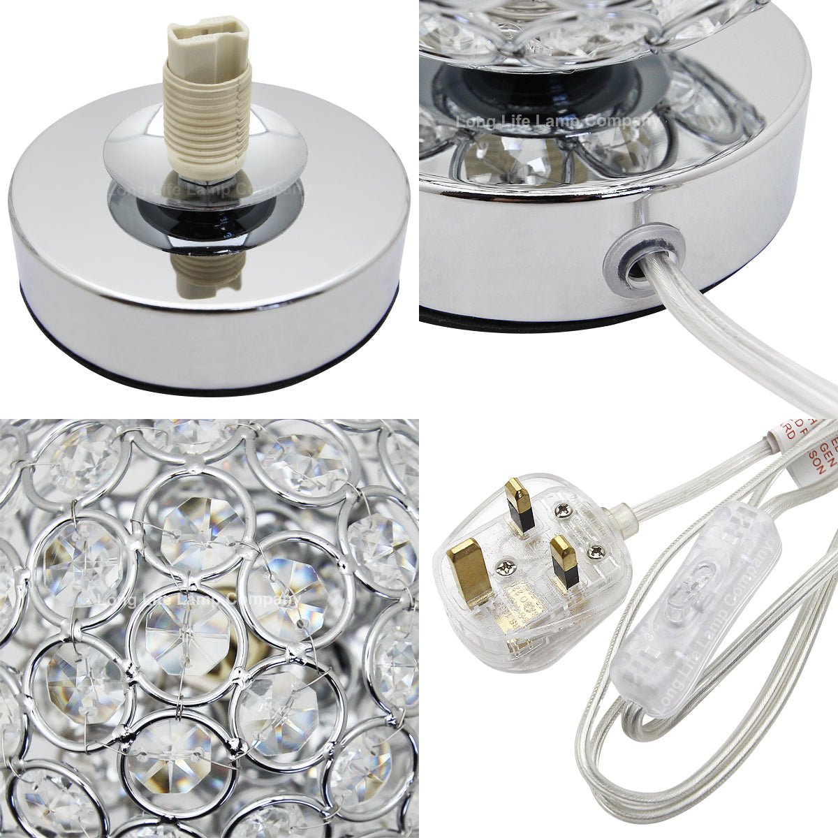 Modern Retro Crystal Ball Table Lamp with G9 LED WW/CW/Red/Blue - Energy Light Bulbs - Free delivery on all orders