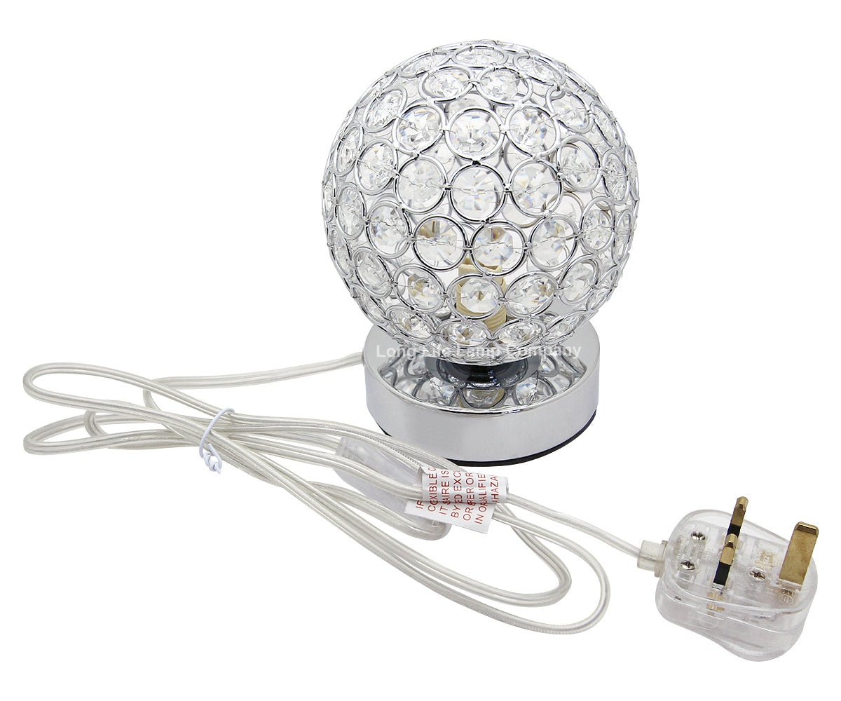 Modern Retro Crystal Ball Table Lamp with G9 LED WW/CW/Red/Blue - Energy Light Bulbs - Free delivery on all orders