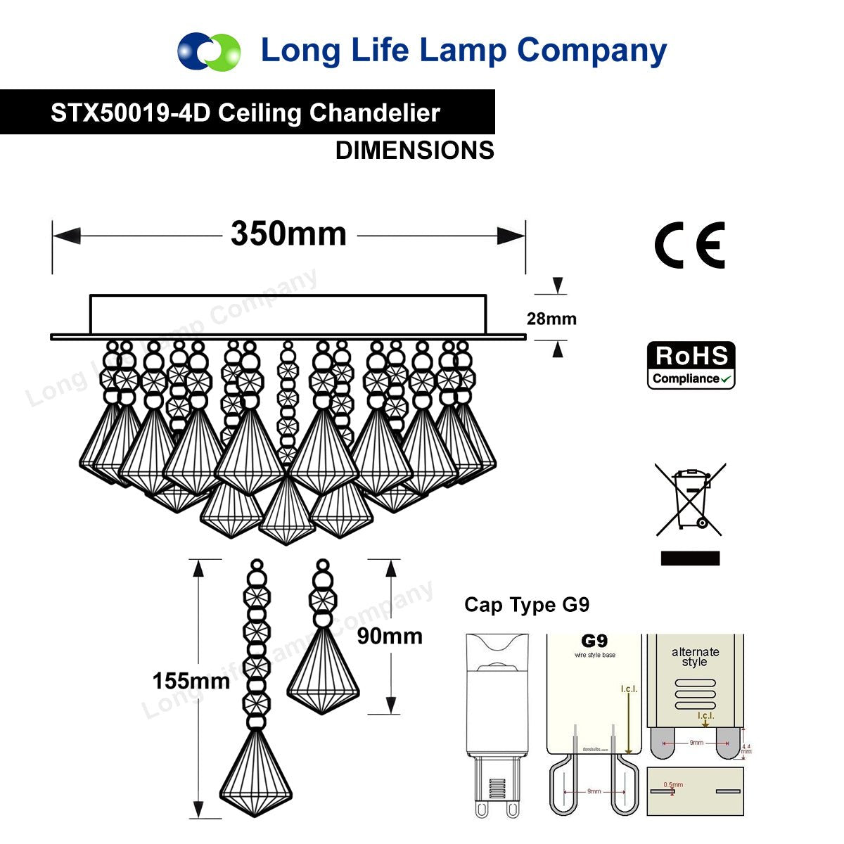 Modern Round Chandelier Ceiling Light Crystal Rain Droplet Reflective Silver Base - Energy Light Bulbs - Free delivery on all orders