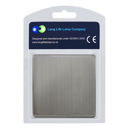 Modern Single Gloss Brush Chrome Wall Blanking Plate Scewless Finish N401DME - Energy Light Bulbs - Free delivery on all orders