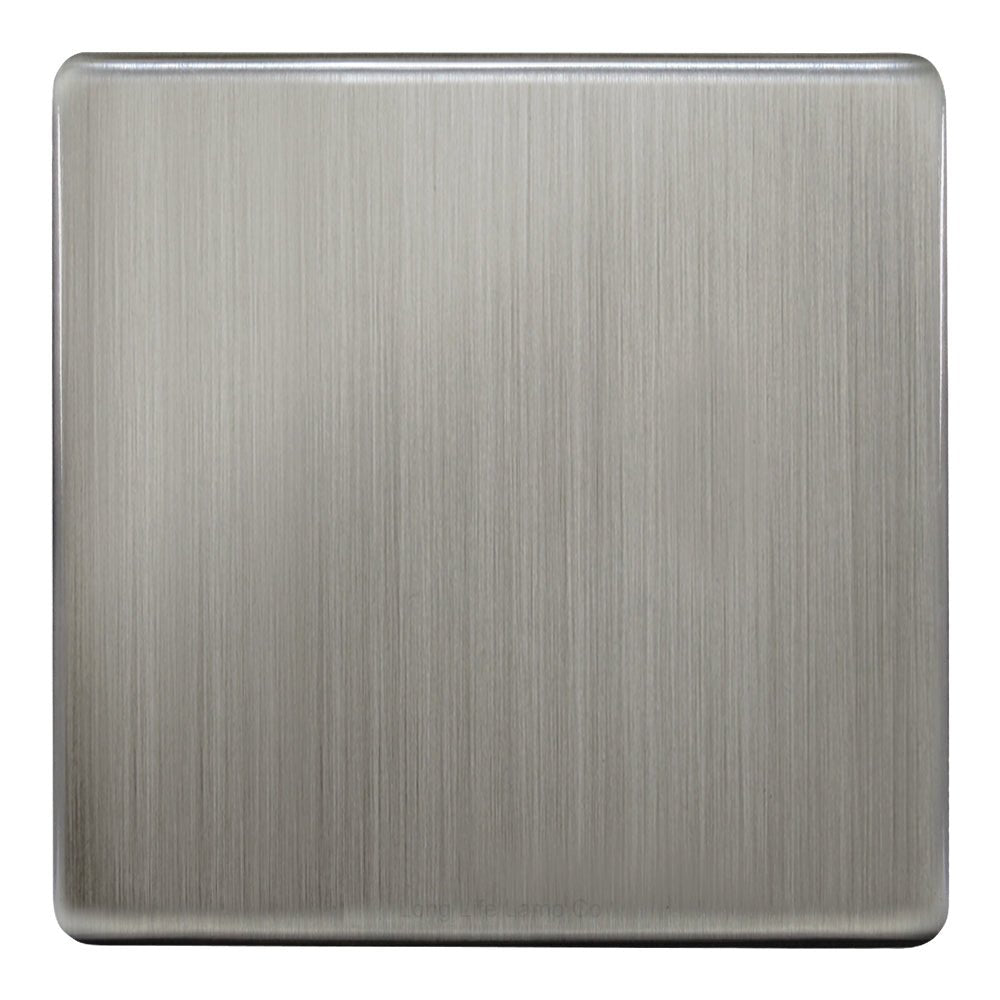 Modern Single Gloss Brush Chrome Wall Blanking Plate Scewless Finish N401DME - Energy Light Bulbs - Free delivery on all orders