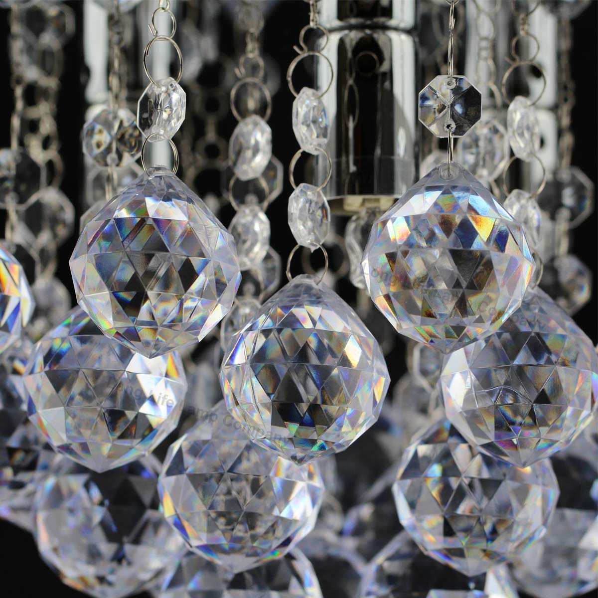 Modern Small Round Chandelier Reflective Base - Energy Light Bulbs - Free delivery on all orders