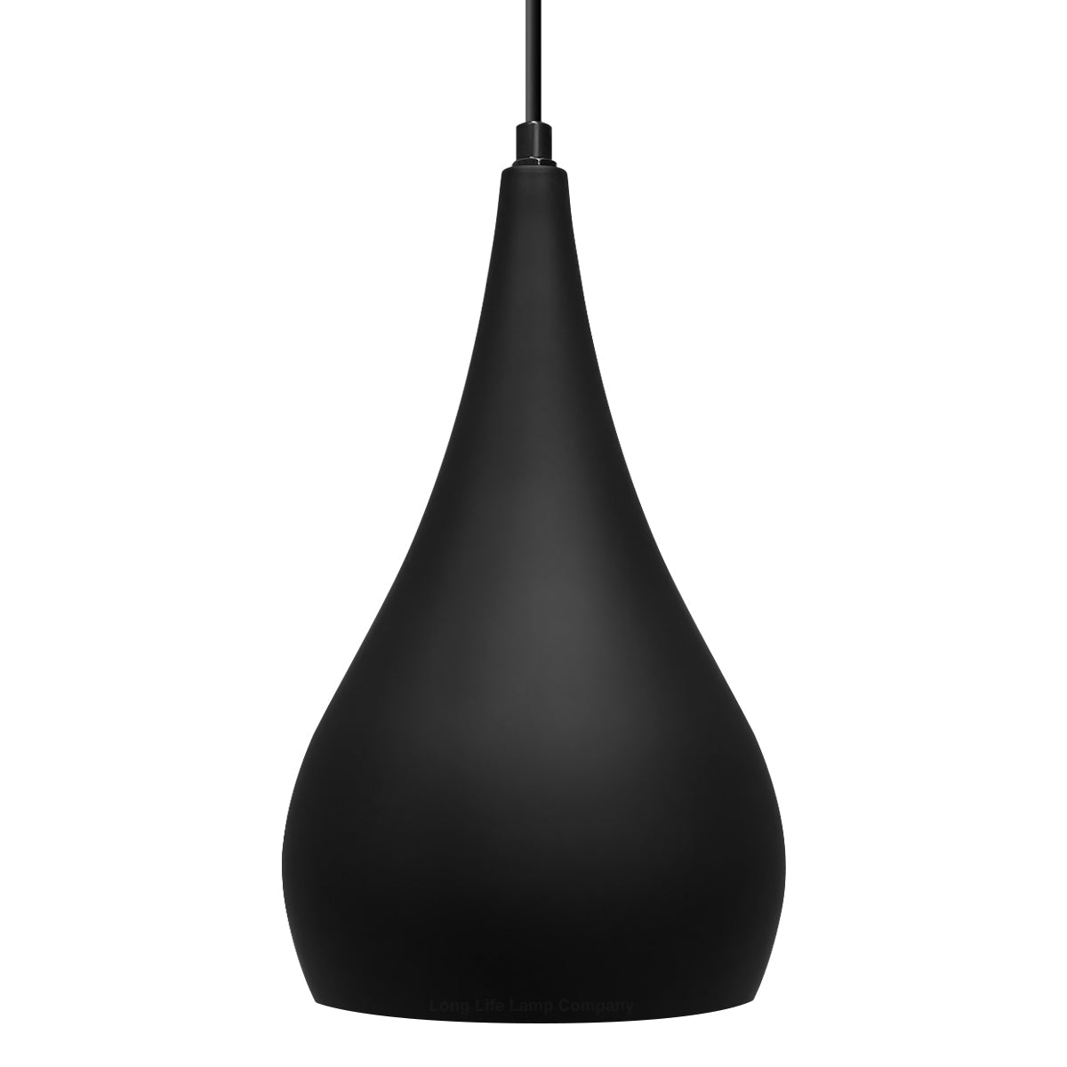 Modern Teardrop Pendant Ceiling Light Black Shade Contemporary Hanging Lamp - Energy Light Bulbs - Free delivery on all orders
