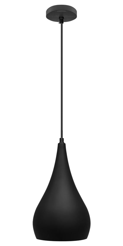 Modern Teardrop Pendant Ceiling Light Black Shade Contemporary Hanging Lamp - Energy Light Bulbs - Free delivery on all orders
