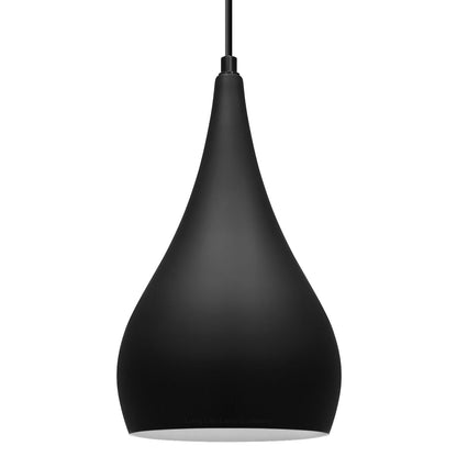 Modern Teardrop Pendant Ceiling Light Black Shade Contemporary Hanging Lamp - Energy Light Bulbs - Free delivery on all orders