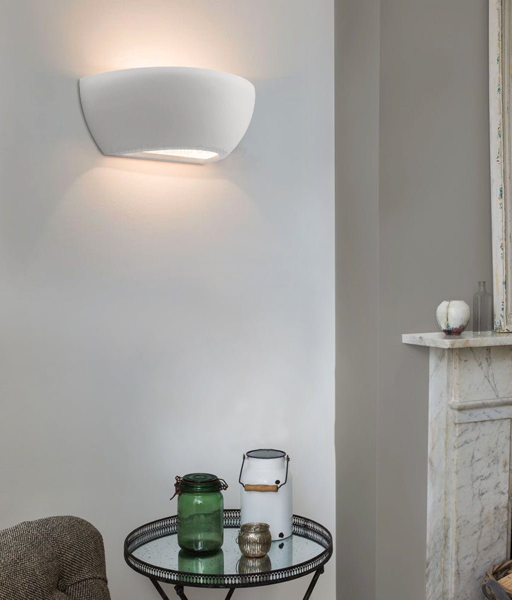 Modern Unique Style White Ceramic Indoor Contemporary Wall Light Lamp - Energy Light Bulbs - Free delivery on all orders