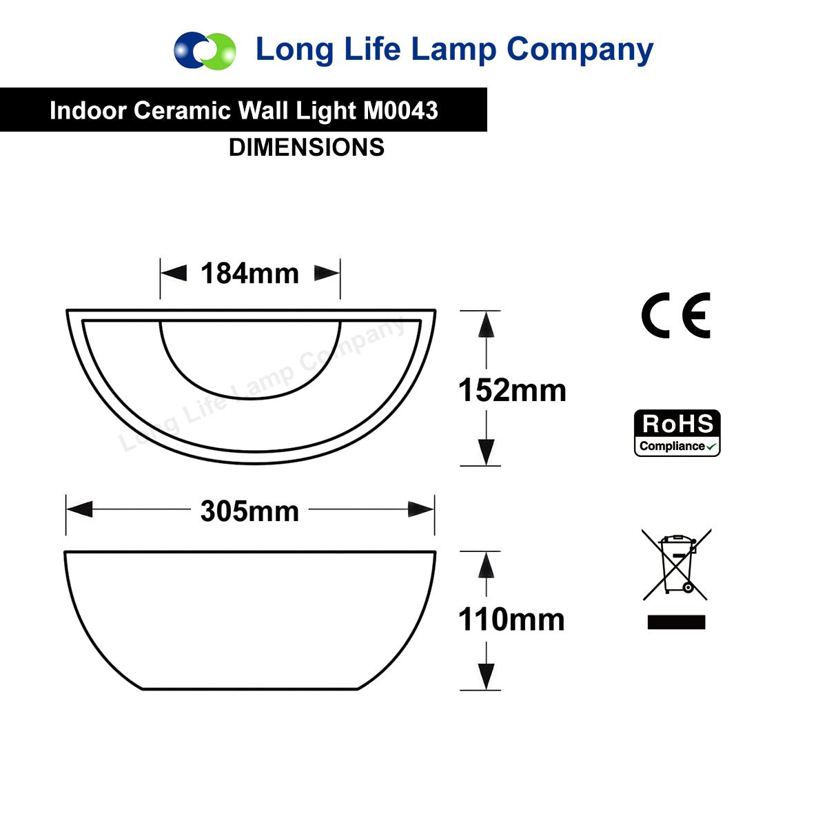 Modern Unique Style White Ceramic Indoor Contemporary Wall Light Lamp - Energy Light Bulbs - Free delivery on all orders