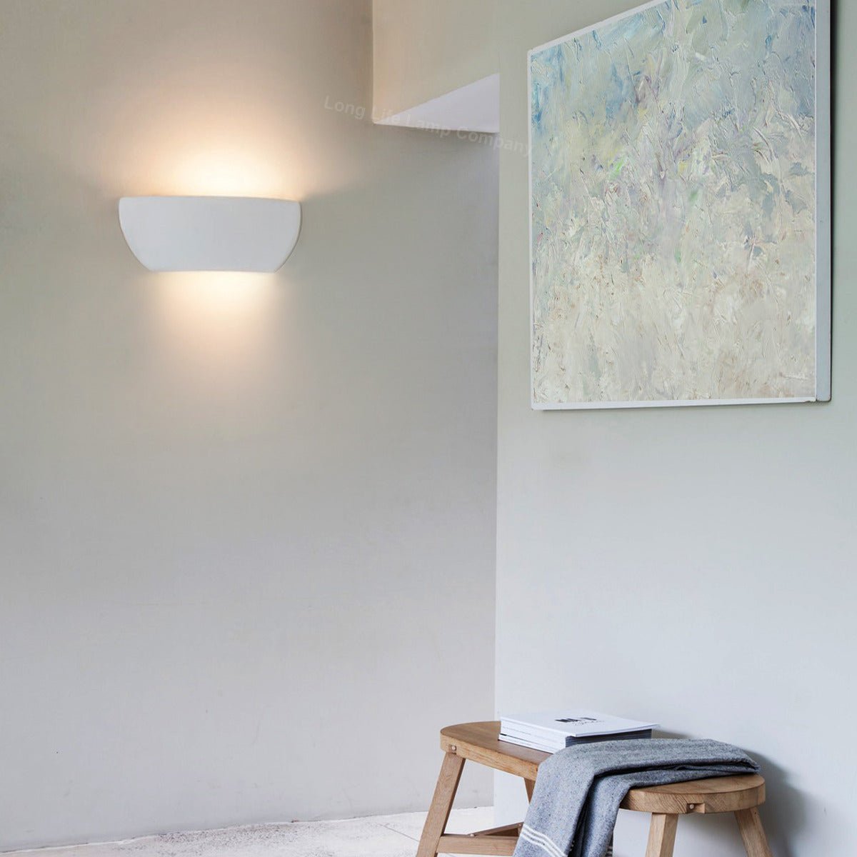 Modern Unique Style White Ceramic Indoor Contemporary Wall Light Lamp - Energy Light Bulbs - Free delivery on all orders