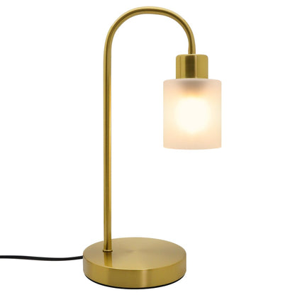 Modern Vintage Antique Brass Table Lamp Frosted Glass Shade - Energy Light Bulbs - Free delivery on all orders