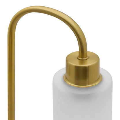 Modern Vintage Antique Brass Table Lamp Frosted Glass Shade - Energy Light Bulbs - Free delivery on all orders
