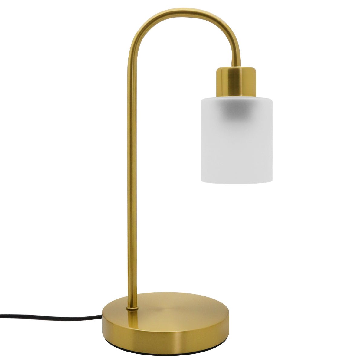 Modern Vintage Antique Brass Table Lamp Frosted Glass Shade - Energy Light Bulbs - Free delivery on all orders