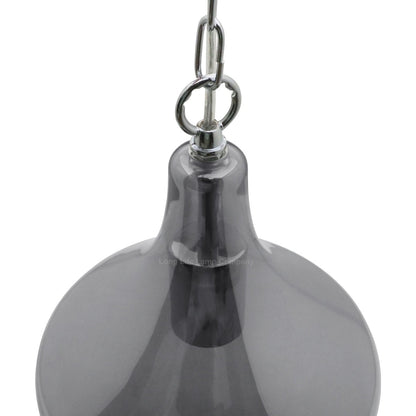 Modern Vintage Ceiling Smoked Grey Glass Pendant Lamp - Energy Light Bulbs - Free delivery on all orders