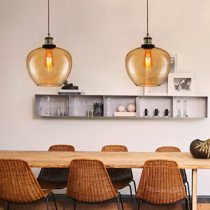 Modern Vintage Glass Globe Pendant Light - Energy Light Bulbs - Free delivery on all orders