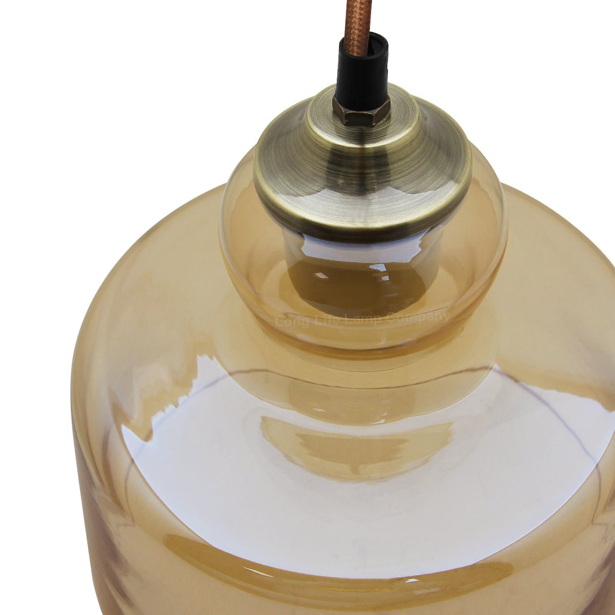 Modern Vintage Gold Glass Pendant Light Lamp - Energy Light Bulbs - Free delivery on all orders