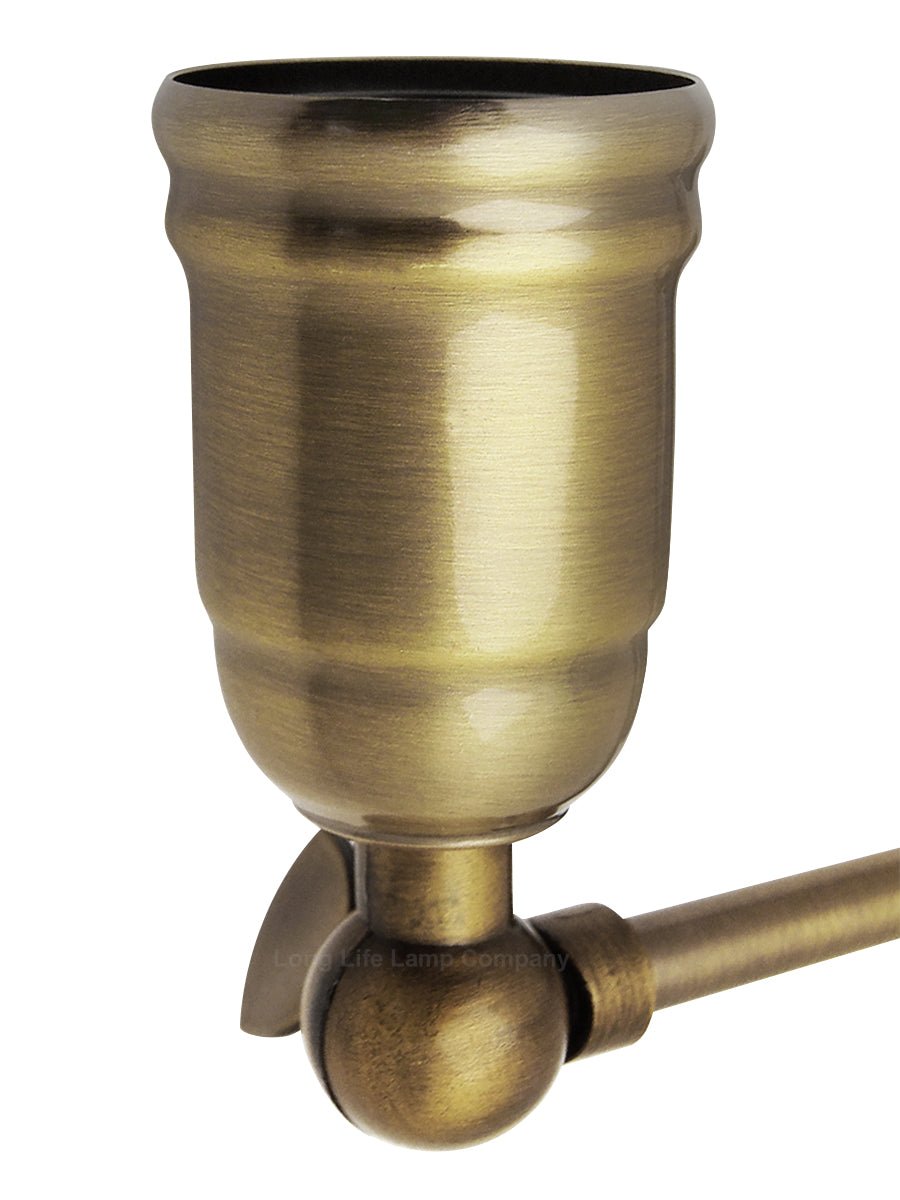 Modern Vintage Industrial Antique Brass Adjustable Double Arm Wall Light Lamp - Energy Light Bulbs - Free delivery on all orders