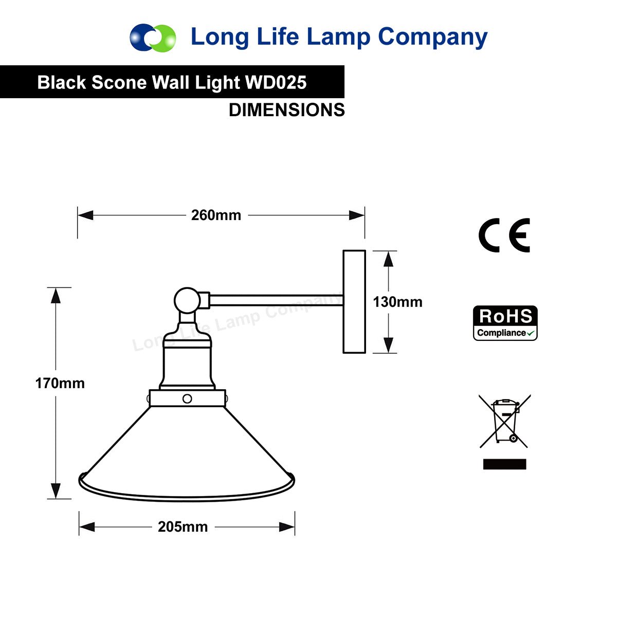 Modern Vintage Industrial Antique Brass Black Scone Wall Light Lamp Shade - Energy Light Bulbs - Free delivery on all orders