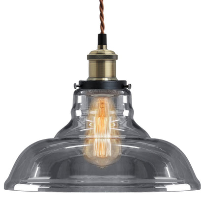 Modern Vintage Shadow Glass Light Shade Smoked Ceiling Lamp - Energy Light Bulbs - Free delivery on all orders