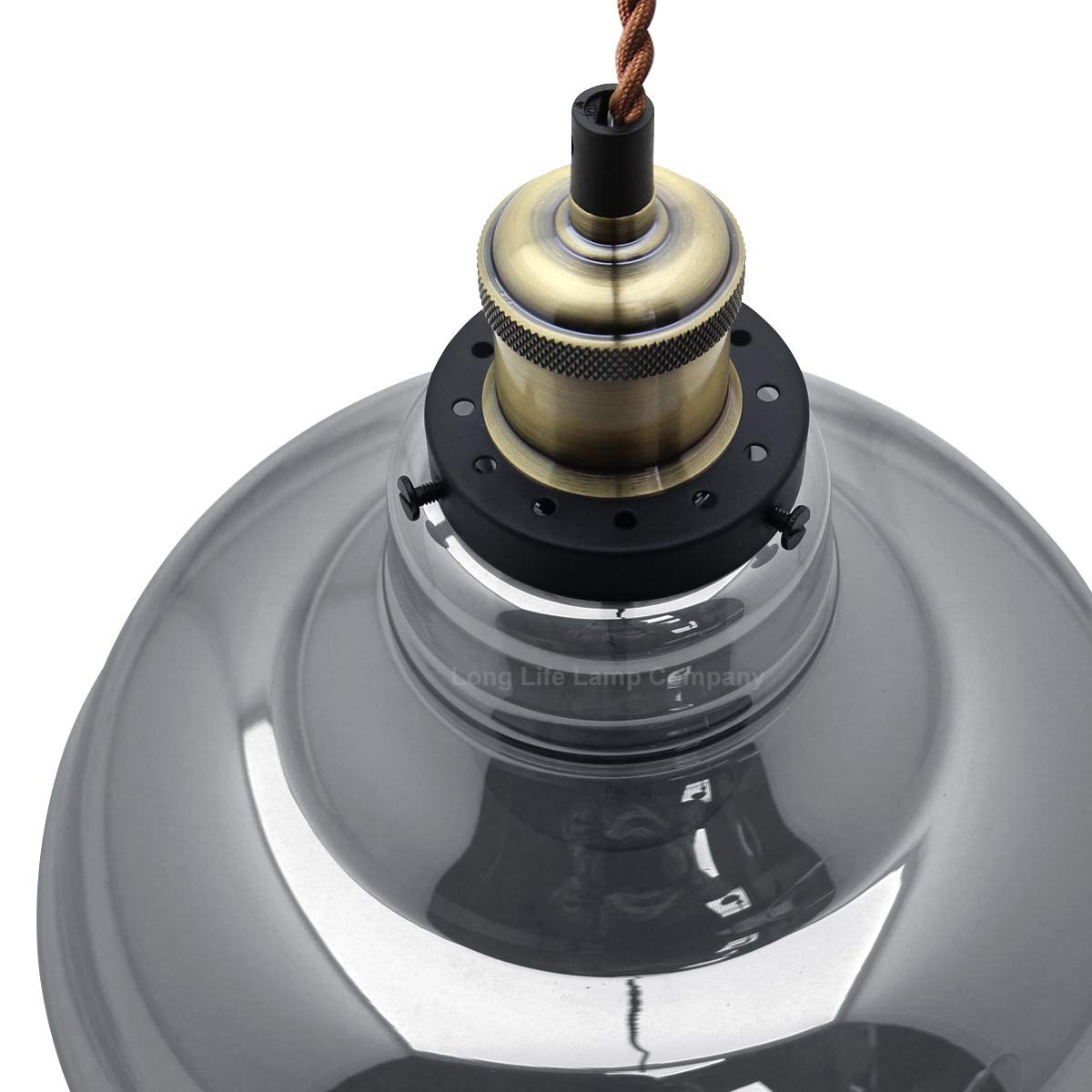 Modern Vintage Shadow Glass Light Shade Smoked Ceiling Lamp - Energy Light Bulbs - Free delivery on all orders
