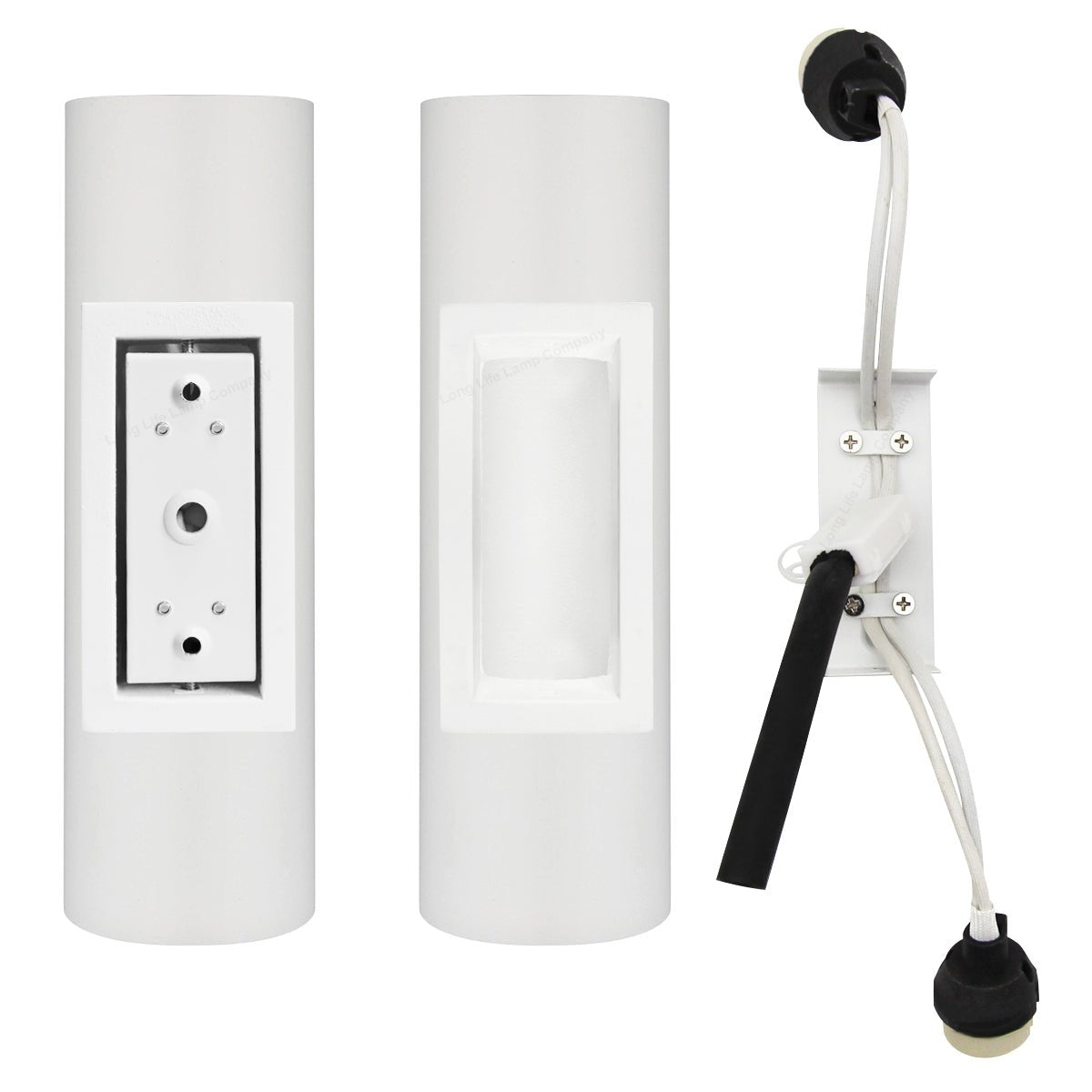 Modern White Ceramic Up & Down Contemporary Indoor Wall Light Lamp - Energy Light Bulbs - Free delivery on all orders