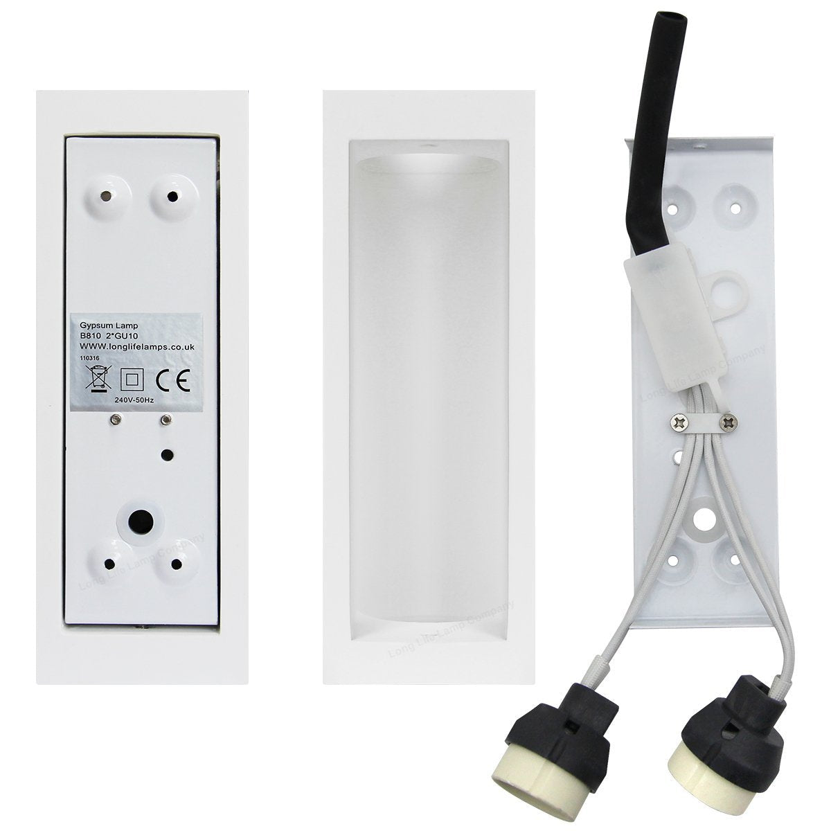 Modern White Ceramic Up & Down Indoor Wall Light Lamp - Energy Light Bulbs - Free delivery on all orders