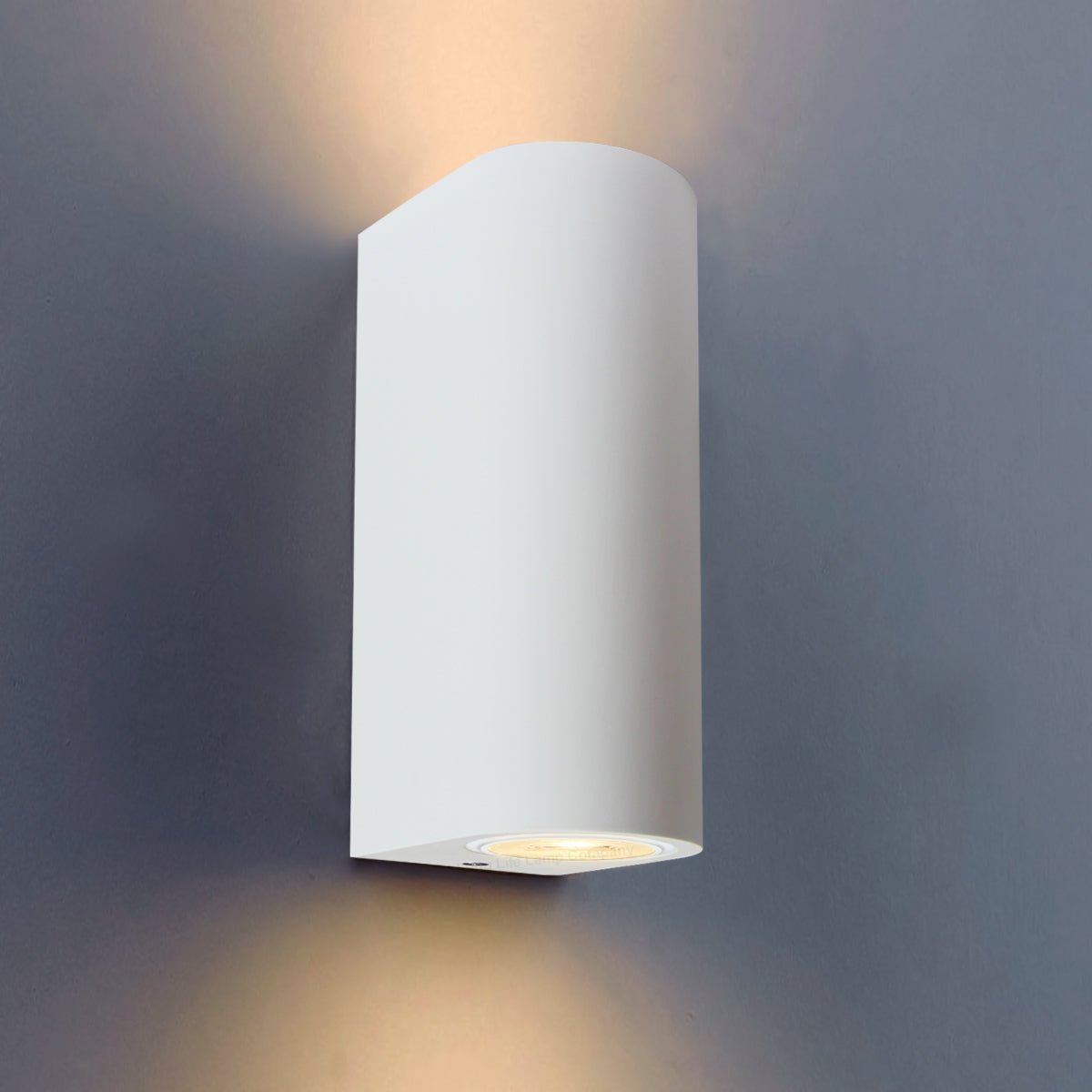Modern White Ceramic Up & Down Indoor Wall Light Lamp - Energy Light Bulbs - Free delivery on all orders