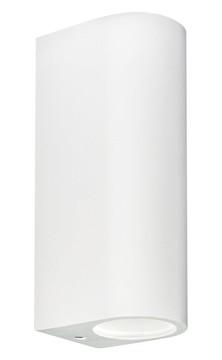 Modern White Ceramic Up & Down Indoor Wall Light Lamp - Energy Light Bulbs - Free delivery on all orders