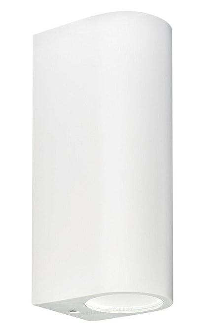 Modern White Ceramic Up & Down Indoor Wall Light Lamp - Energy Light Bulbs - Free delivery on all orders