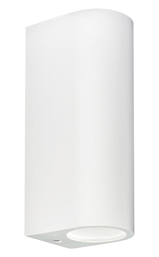 Modern White Ceramic Up & Down Indoor Wall Light Lamp - Energy Light Bulbs - Free delivery on all orders