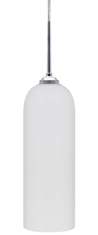 Modern White Frosted Glass Ceiling Pendant Light Tubular Lamp Shade - Energy Light Bulbs - Free delivery on all orders