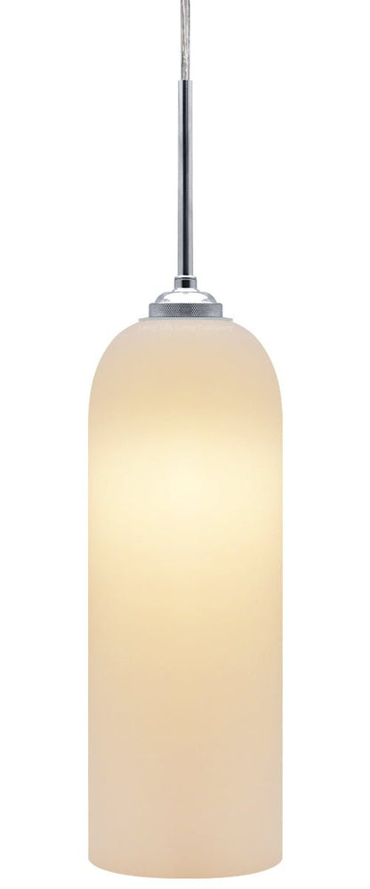 Modern White Frosted Glass Ceiling Pendant Light Tubular Lamp Shade - Energy Light Bulbs - Free delivery on all orders