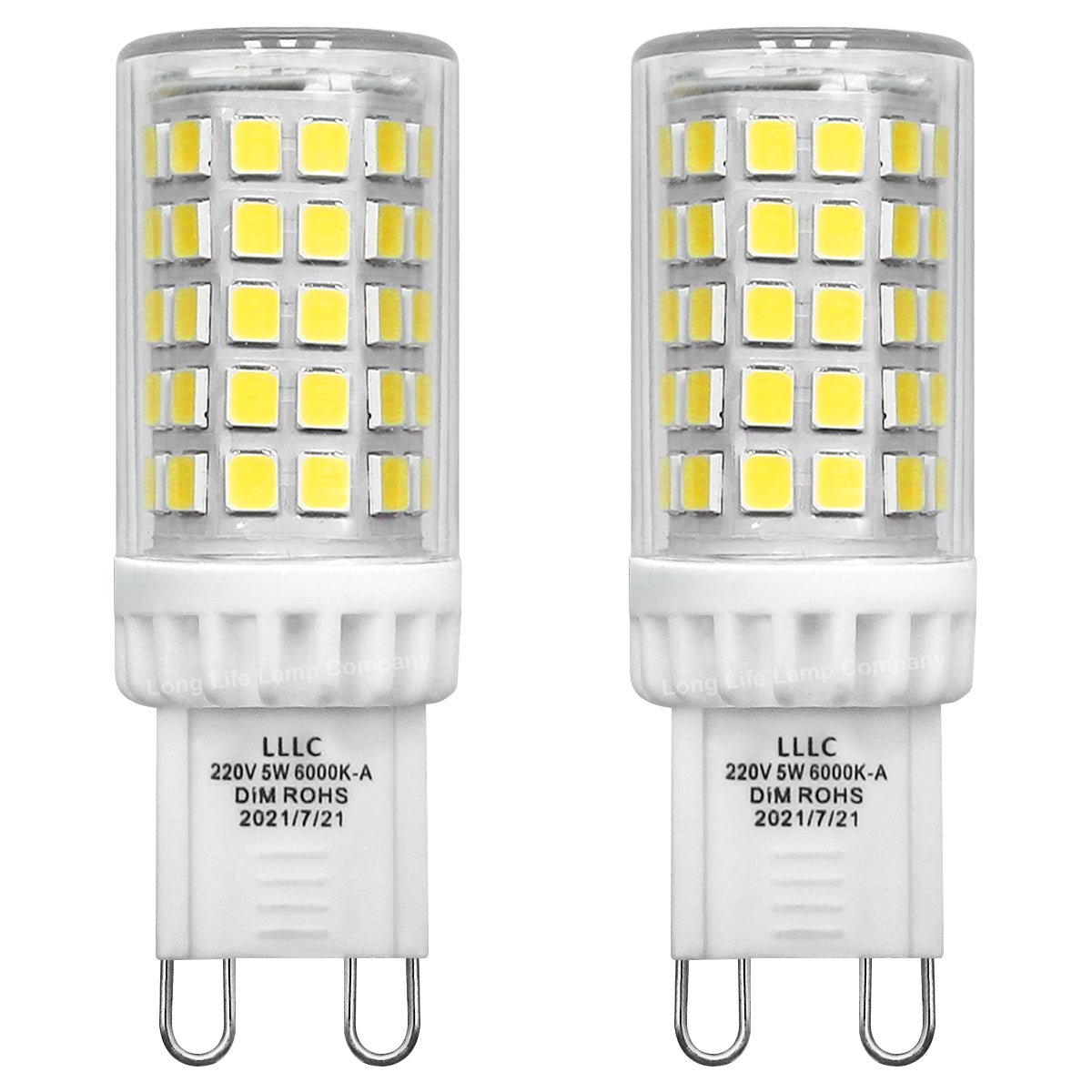 Multipack 5W G9 LED Bulbs Dimmable Cool White 40W Equivalent - Energy Light Bulbs - Free delivery on all orders