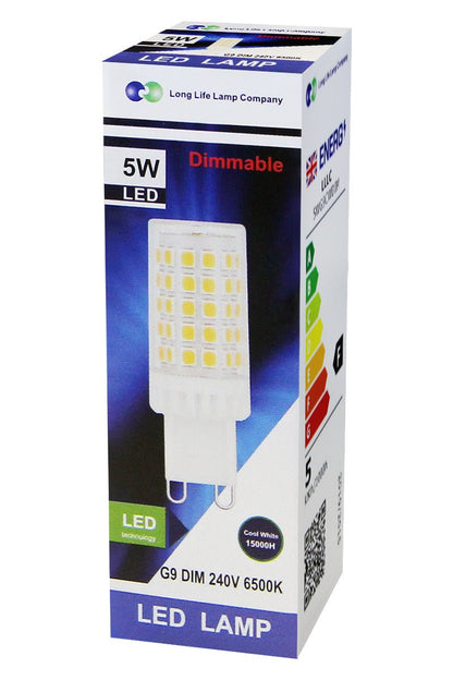 Multipack 5W G9 LED Bulbs Dimmable Cool White 40W Equivalent - Energy Light Bulbs - Free delivery on all orders